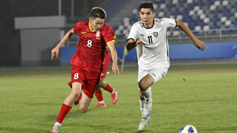 Сборная Кыргызстана U-17 разгромно проиграла Узбекистана, играя весь второй тайм в большинстве