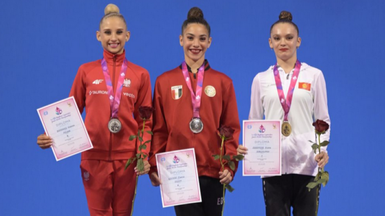 Злата Аркатова стала чемпионкой мира по художественной гимнастике среди юношей