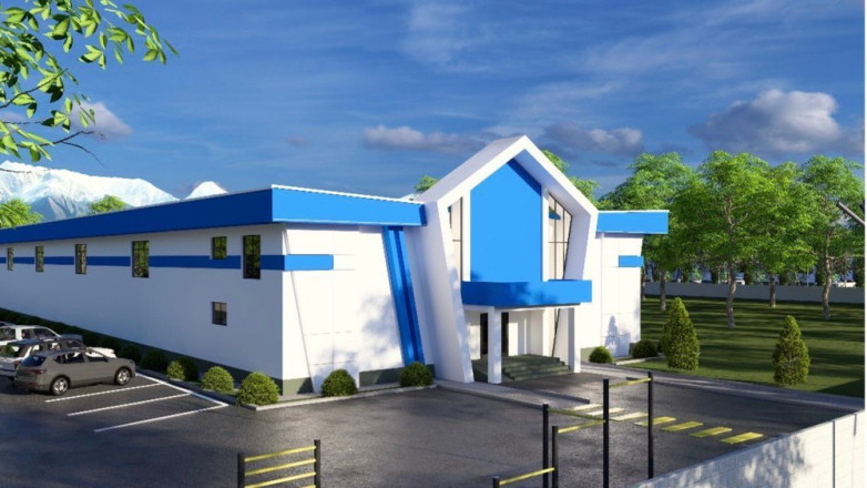 В Кочкоре продолжается строительство нового спорткомплекса