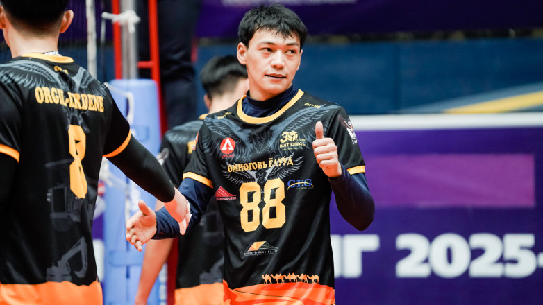 Кыргызстанец снова стал лучшим игроком матча в чемпионате Монголии по волейболу