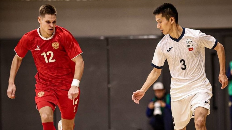 Разгромом 0:6 завершился матч сборной Кыргызстана против России