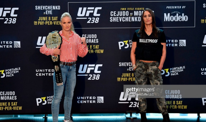 UFC 238. Соперница Шевченко вышла на дуэль взглядов в бронежилете