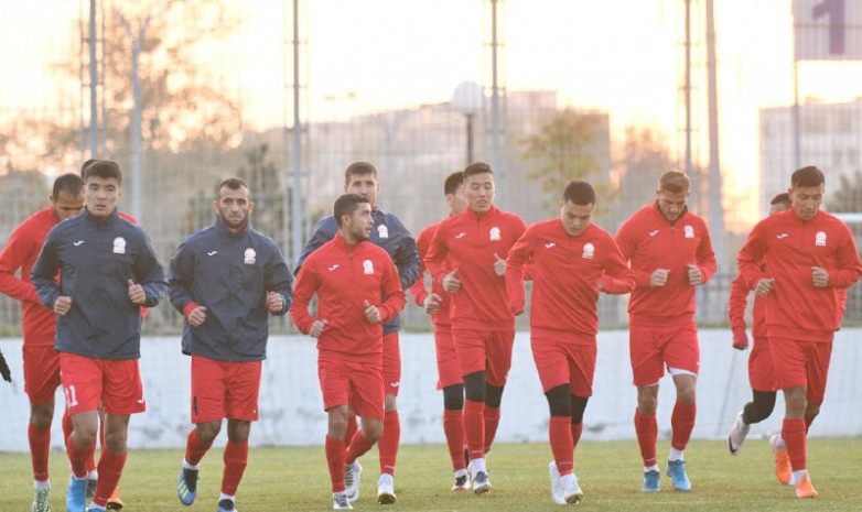 ВИДЕО. Предматчевая тренировка сборной Кыргызстана