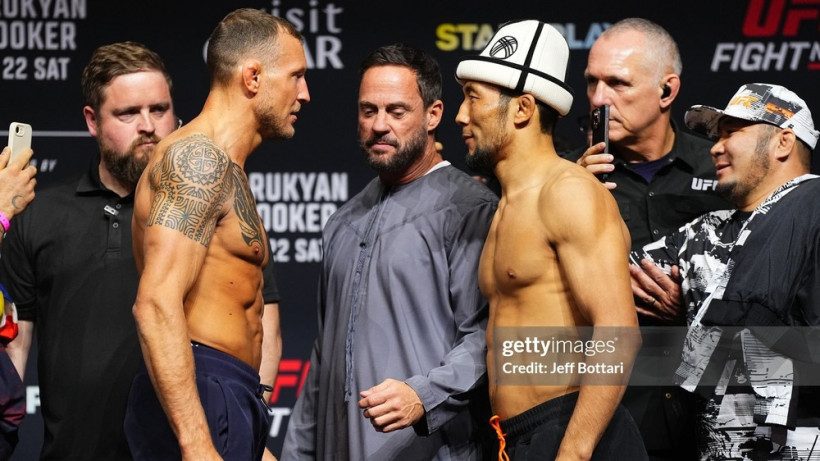 UFC: Мыктыбек Оролбай уулу встретился лицом к лицу с соперником. ВИДЕО