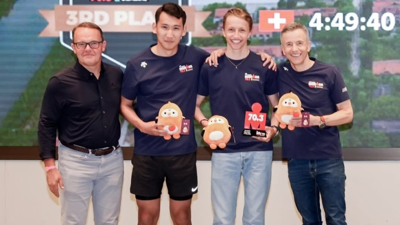 Новый президент НОК Кыргызстана взял медаль Ironman 70.3 в Китае